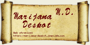 Marijana Despot vizit kartica